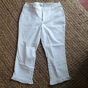 Cato white skinny crop sz 12
